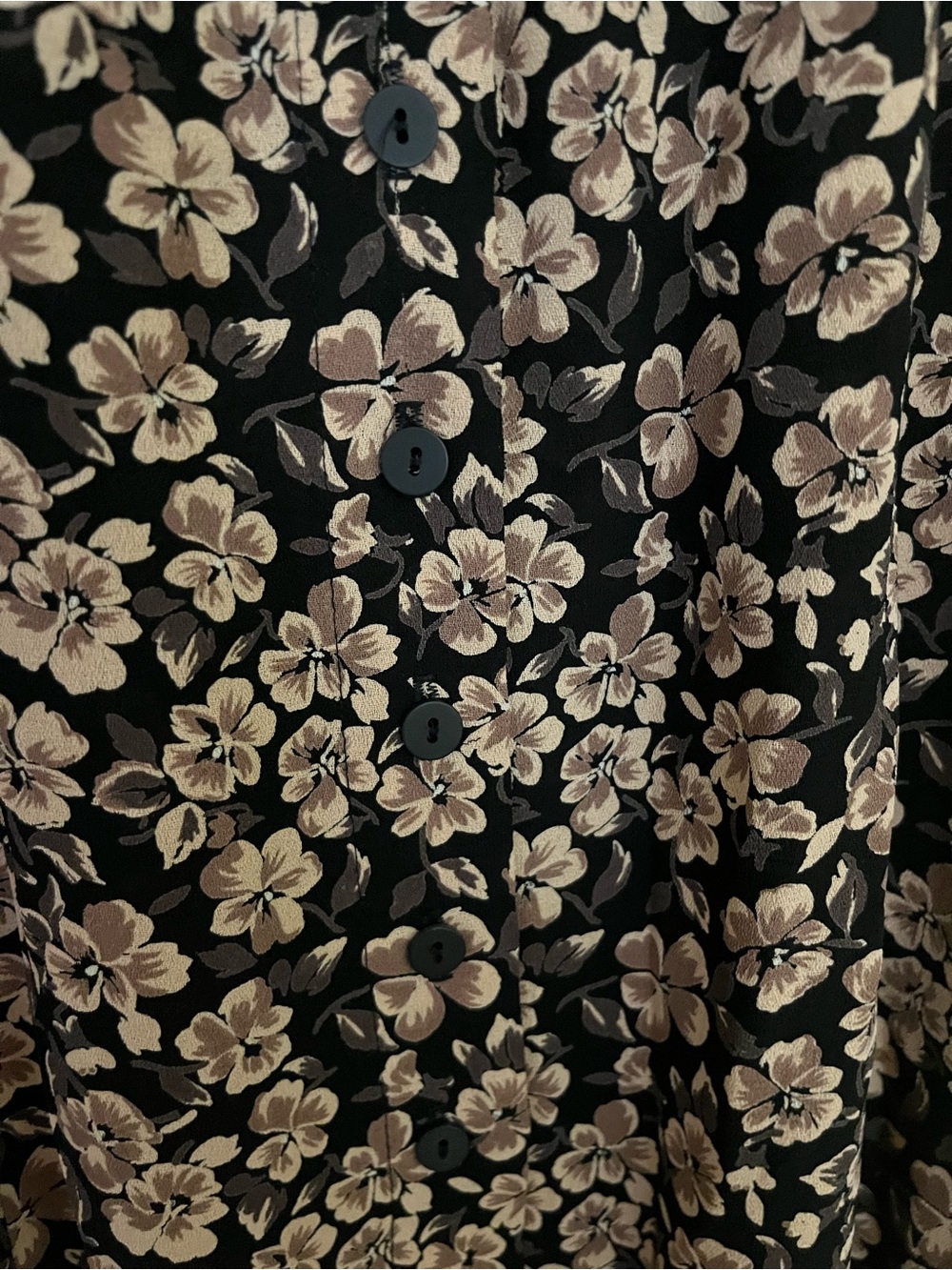 Kenar Studio Woman’s Brown Black Floral Womens Button Front Maxi Skirt Size 10 - Picture 4 of 8